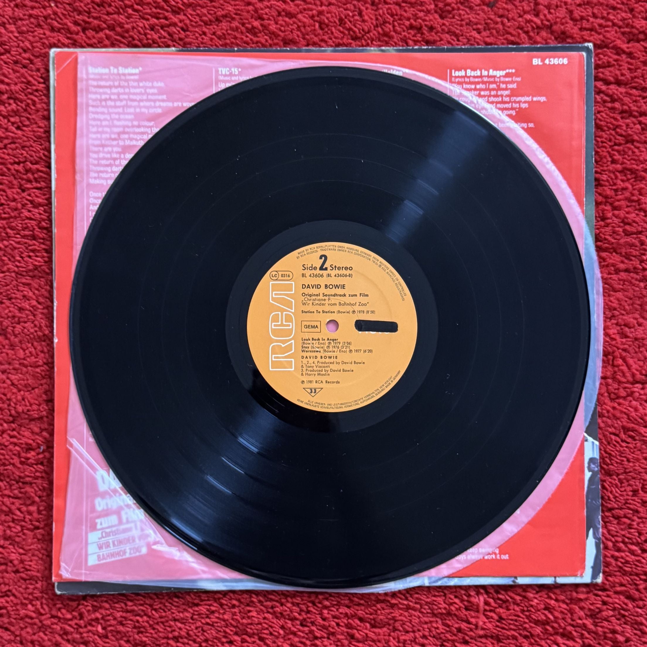 Christiane F. Soundtrack LP